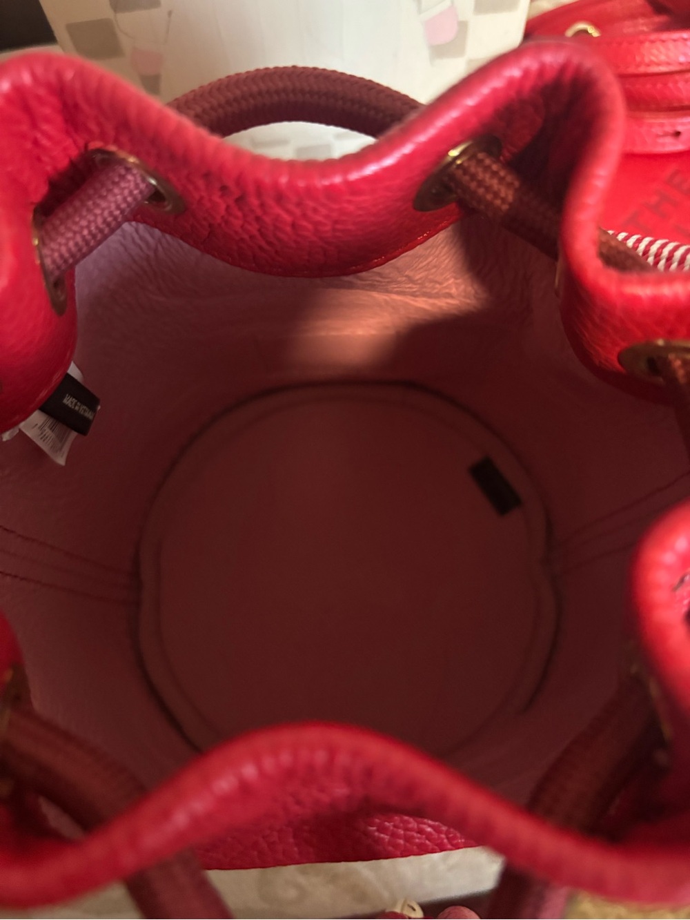Marc Jacobs Red Pebbled Leather Mini Bucket Bag with Matching Wallet - Picture 11 of 11